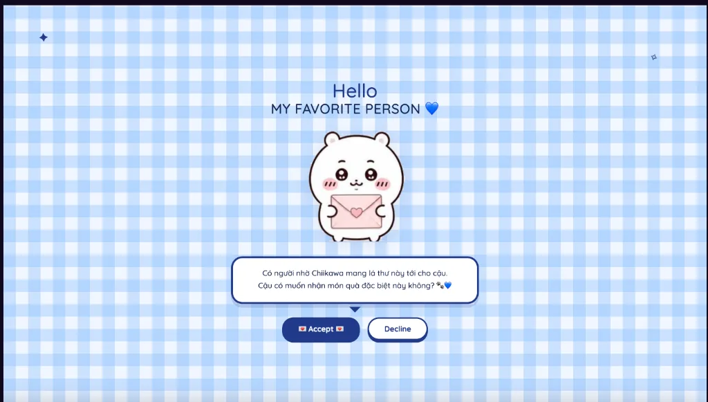 Chiikawa Giao Thư 🐾 — mẫu quà tặng 3D online