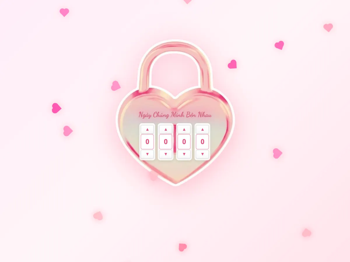 Khoá Tim Kỷ Niệm 🔐 — mẫu quà tặng 3D online